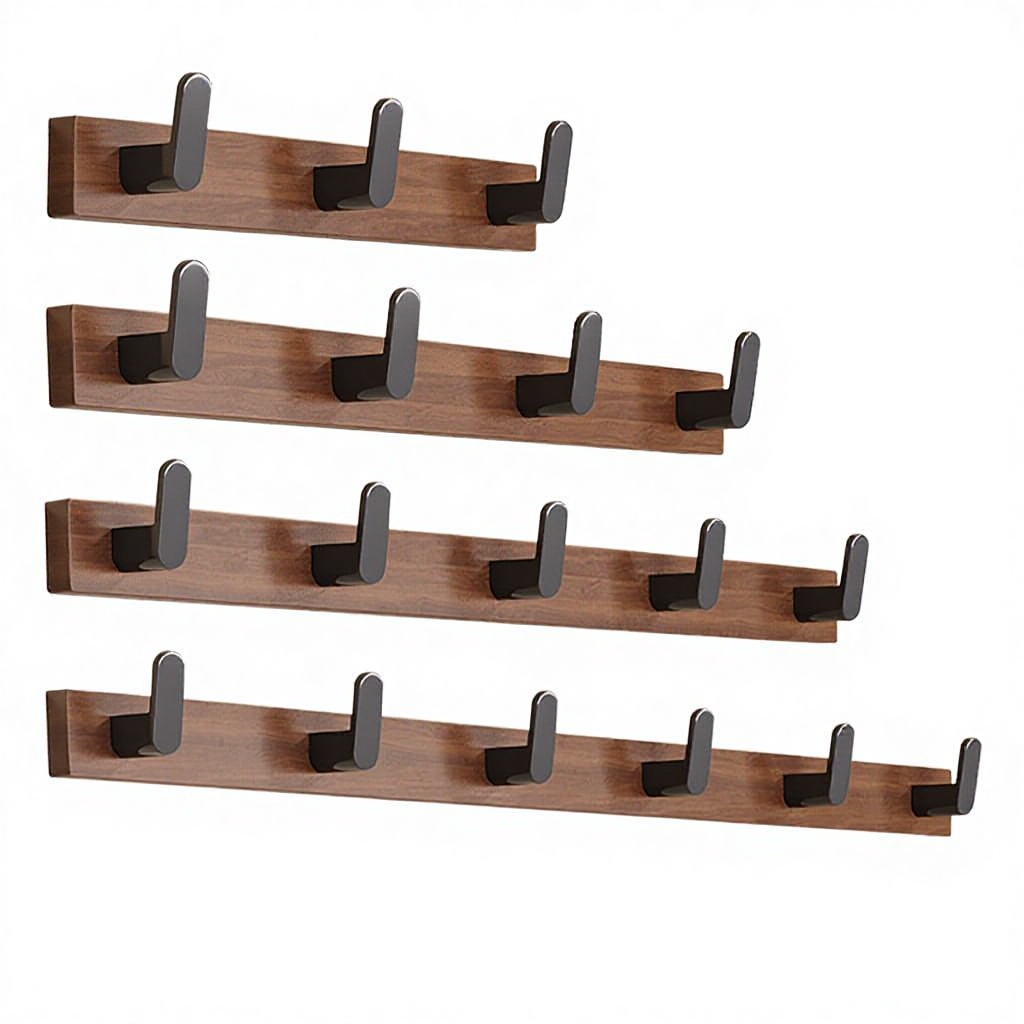 Solid Wood Coat Hook Rack Overview
