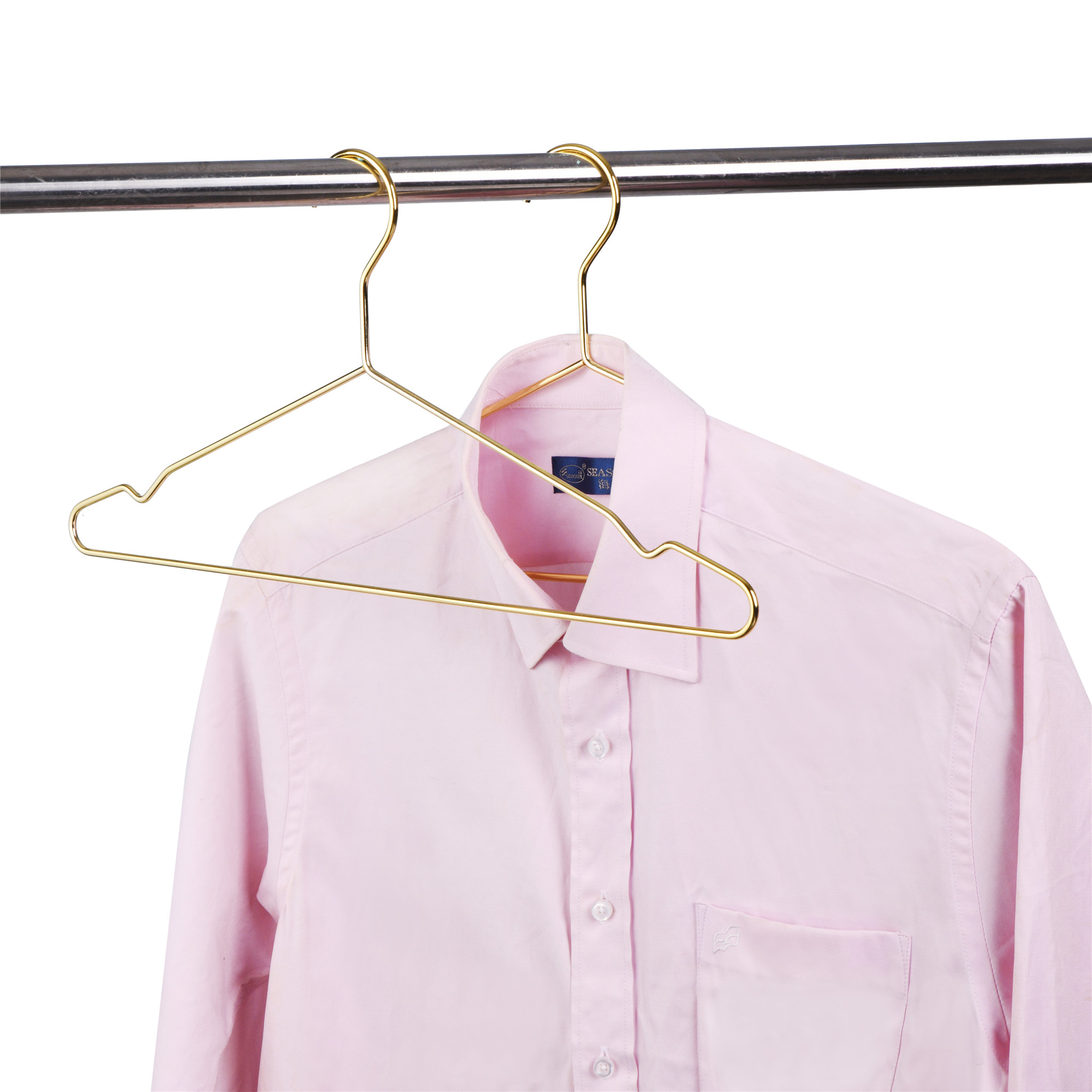 Gold Antique Brass Metal Clothing Garment Coat Pant Gold Metal Coat Hangers for Clothes