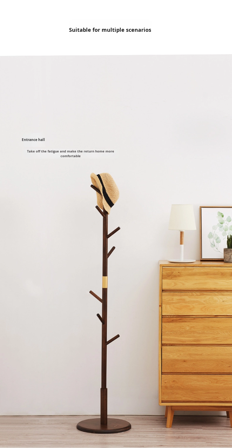 Sturdy Bamboo Clothing Rack Portable Standing Clothes Hanger Organizer Small Bamboo Coat Rack with Simple Vertical Design
