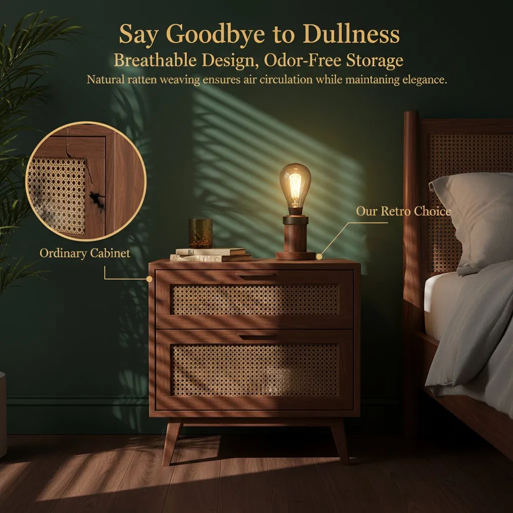 Reliable Wooden Bedside Table, Freestanding Bedroom Cabinet Furniture Nightstand Bedside Table