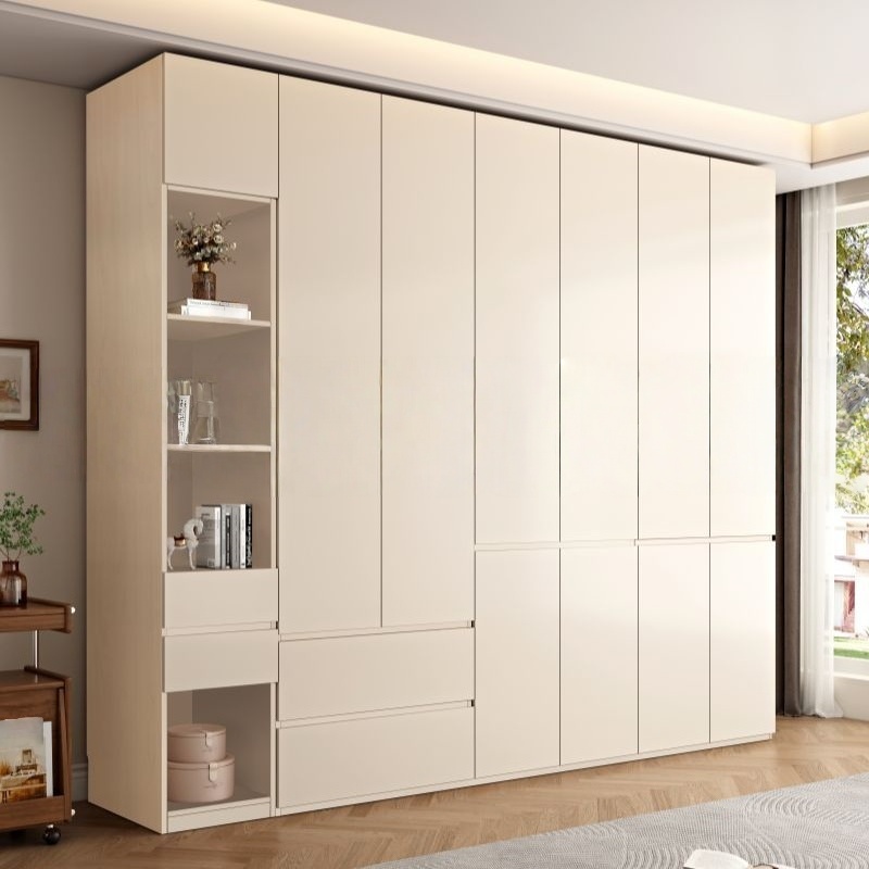 RTA Floor-to-Ceiling Modern Wardrobe With Vanity Save USD 900 Labor Cost No Carpenter Needed German Homag Edge