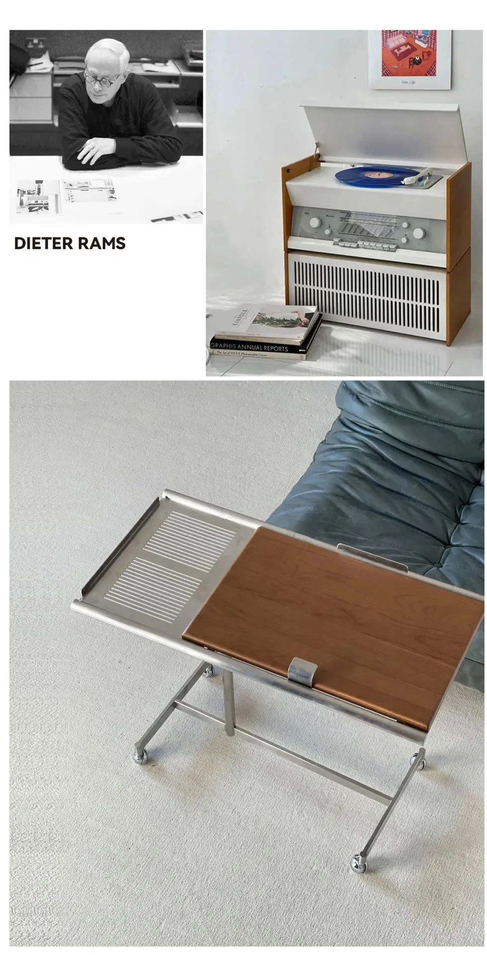 Adjustable Height Bedside Table