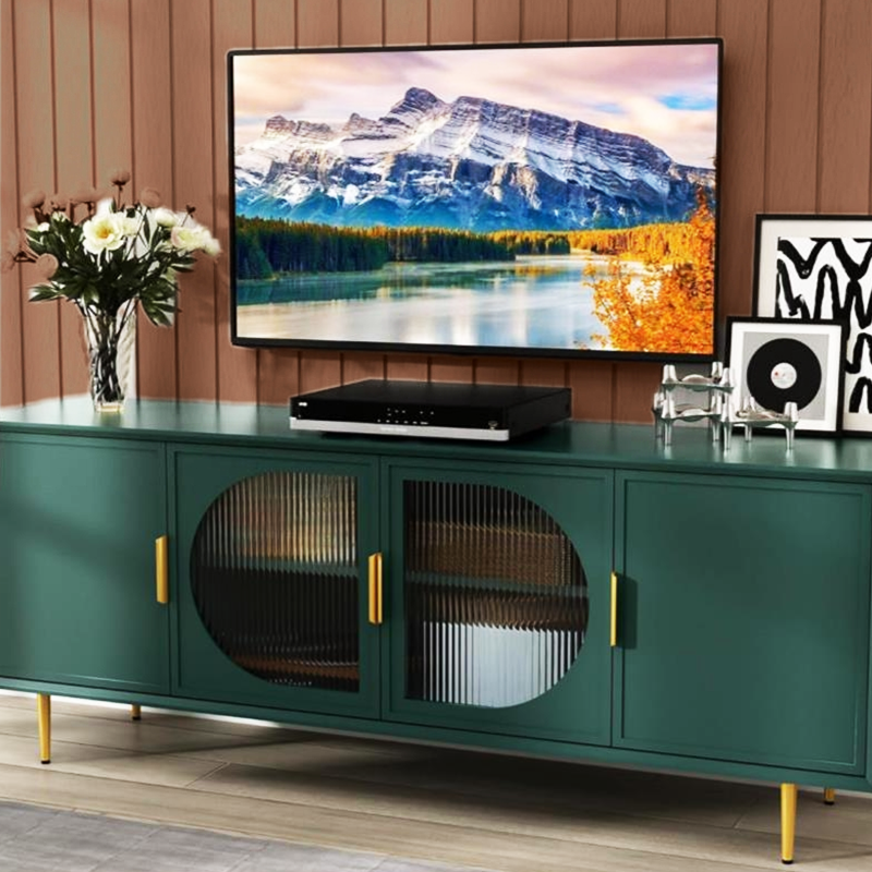 OEM/ODM Customize Contemporary Minimalist Wood TV Stand with Eco-Friendly Design for Living Room and Home Villa Storage Needs