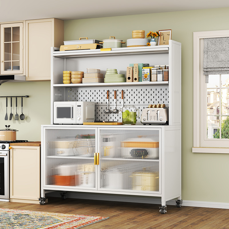 Metal Kitchen Cabinet Steel Home Modern Sideboard Storage Furniture Eco-Friendly Durable Cabinet for Kitchen and Living Room