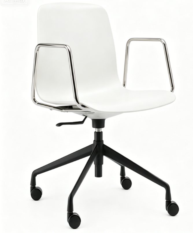 Swivel Desk Chair with Nylon Base &amp; Casters, Fabric or PP Seating for Office &amp; Meeting Room