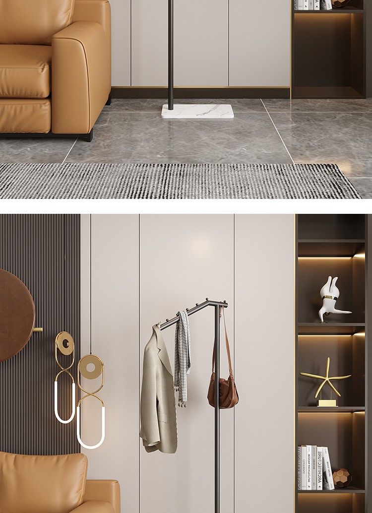 Minimalist modern floor-standing home coat rack 12