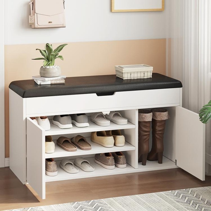 Modern Minimalist Home Entryway Shoe Bench Multi-functional Storage Stool for Home Use
