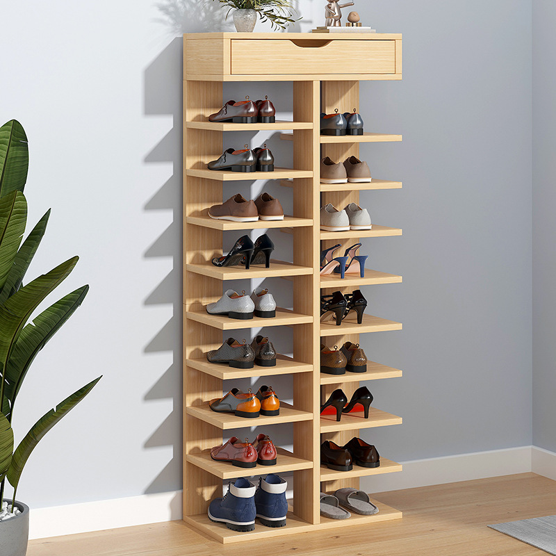 Wooden Economical Multi-layer Shoe Cabinet and Shoe Rack for Home Use