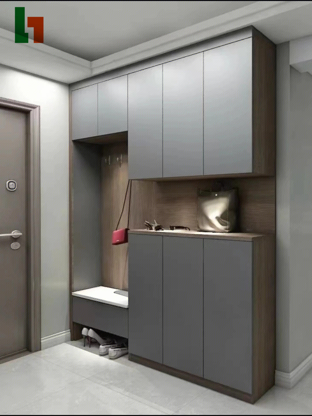 Modern Luxury Custom Wooden Entrance Cabinet Furniture For Shoes And Clothing Storage Durable For Living Room Entry