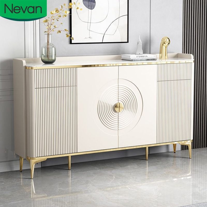 Wholesale price wooden modern light luxury design furniture shoe cabinet for living room and hotel with large storage