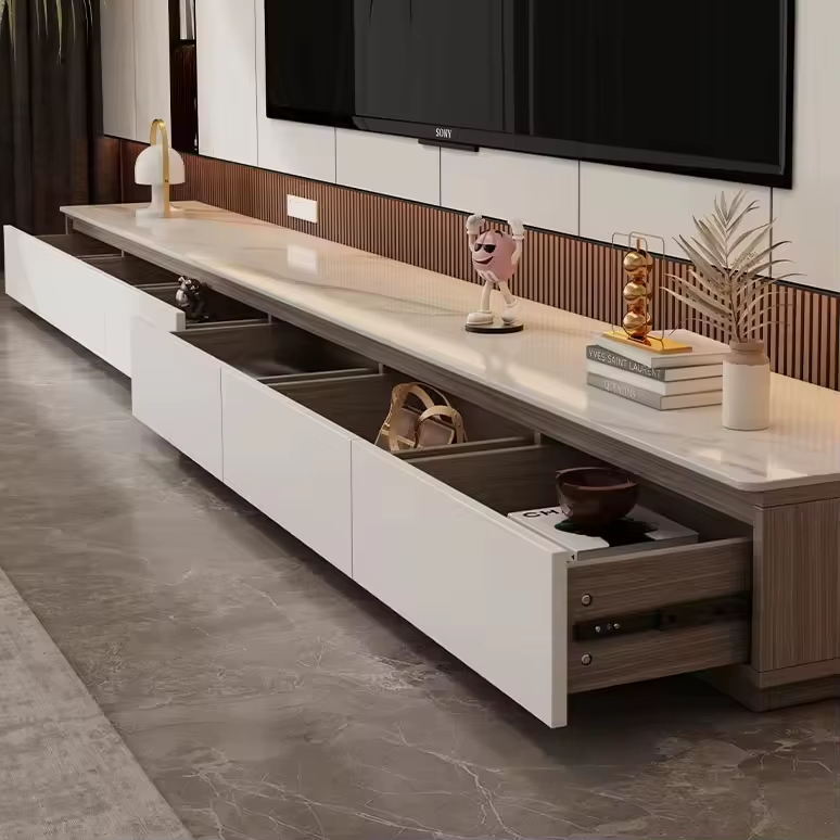Premium Modern Living Room Luxury TV Console, Practical Base Cabinet for TV &amp; Daily Storage with TV Application