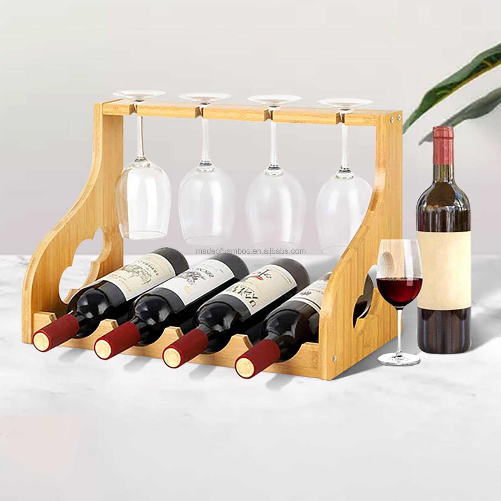 Bamboo Wine Bottle Holder Detail 4