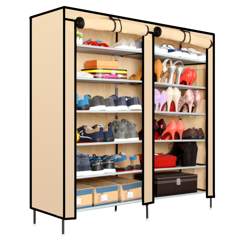 Fabric Covered Detachable Three-Layer Shoe Storage Cabinet for Kitchen Use 1PC Sample for Quality Inspection Supports FCL Bulk