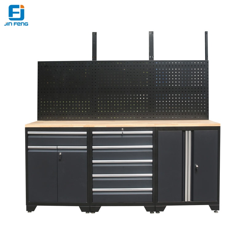 Steel Corner Work Bench Garage Storage System Workshop Tool Cabinet Customized
