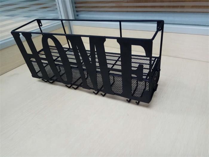 Guangdong OEM ODM Metal Black Wall Mounted Manufacture Wine Rack Wine Bottle Holder Basket With Glass Holder