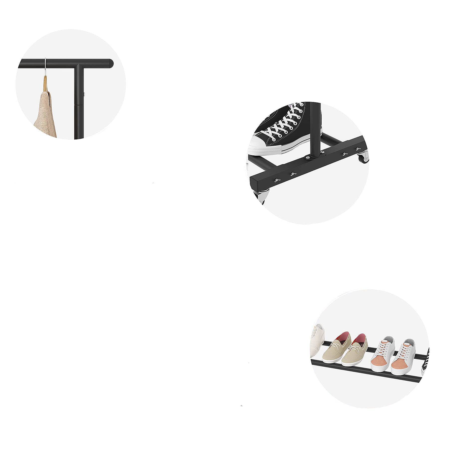 Stand Clothes Rack Detail