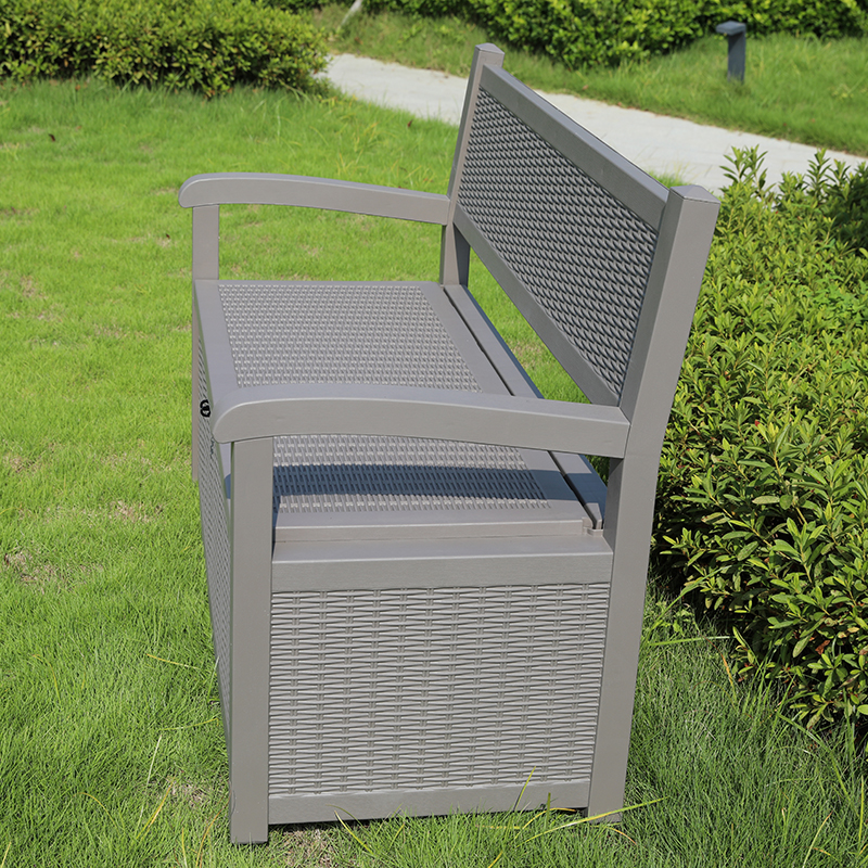 Garden Furniture Patio Outdoor Storage Bench With Cushion