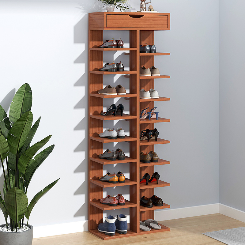 Wooden Economical Multi-layer Shoe Cabinet and Shoe Rack for Home Use