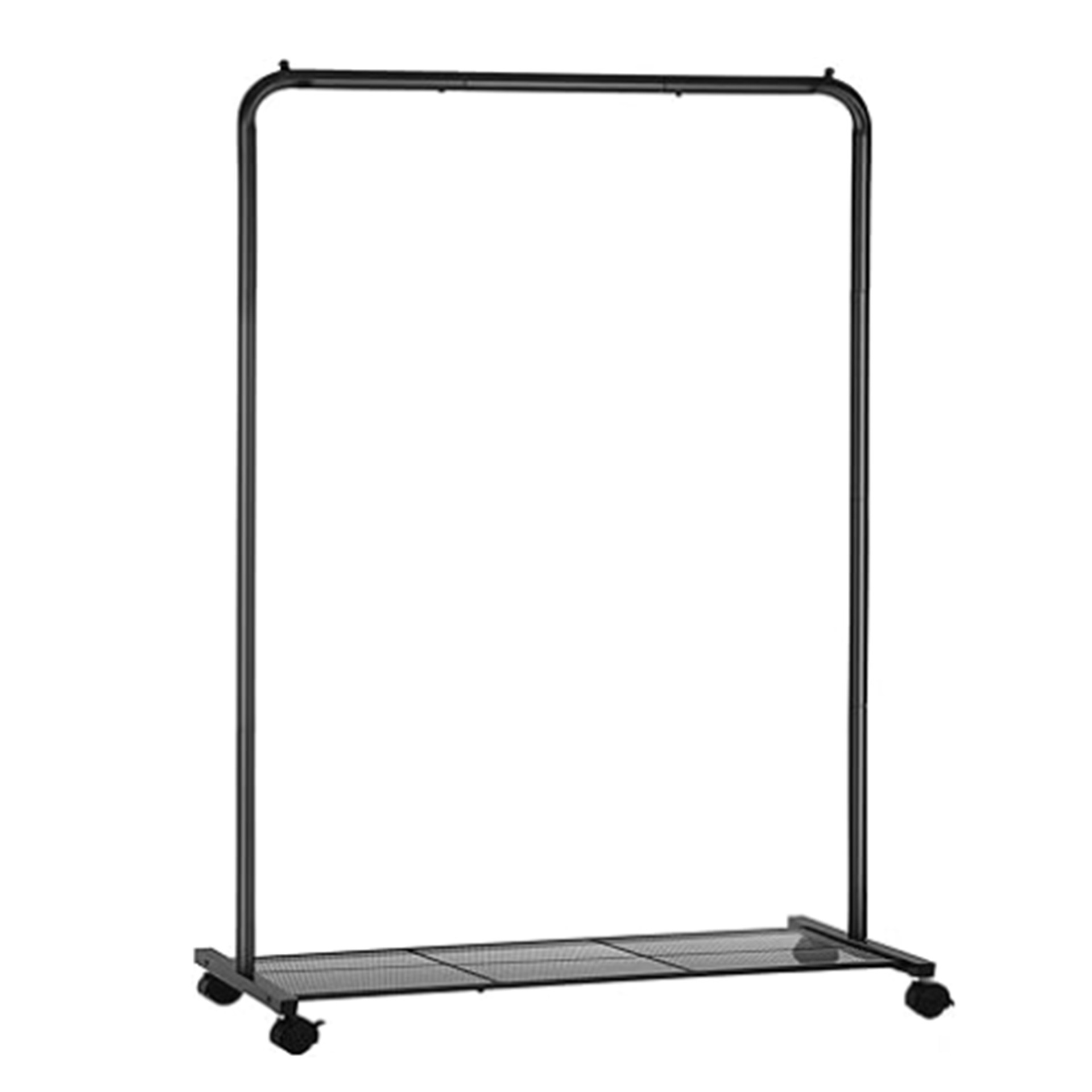 Light Luxury Single Rod Metal Coat Rack for Bedroom Clothes Storage Modern Floor-Standing Movable Clothes Drying Rack Home Use