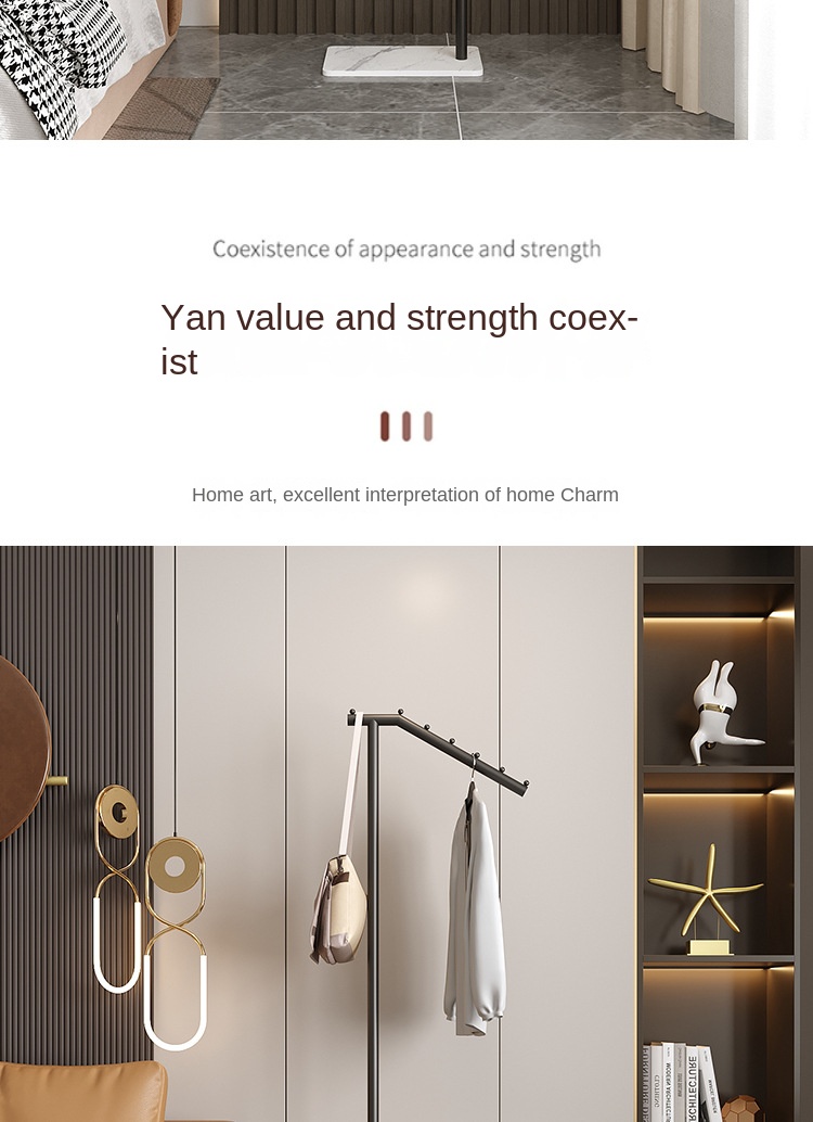 Minimalist modern floor-standing home coat rack 11