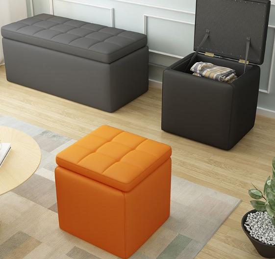 Sofa Shoe Bench Rectangular Household Storage Artifact Chair Can Sit Multifunctional Folding Storage Bench