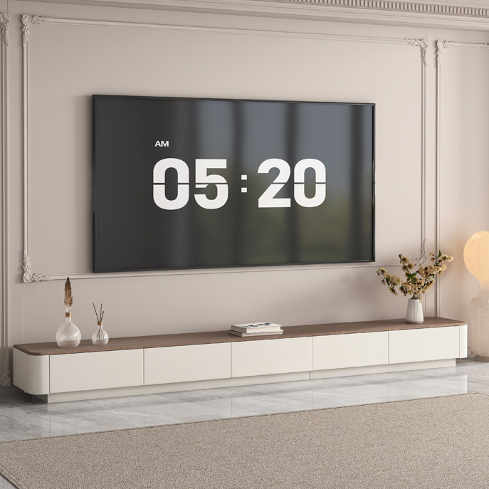 Latest Living Room Wall Hung Tv LED Light Tv Stand Cabinets Furniture Set Design Modern Luxury Floating Black Tv Units Cabinet