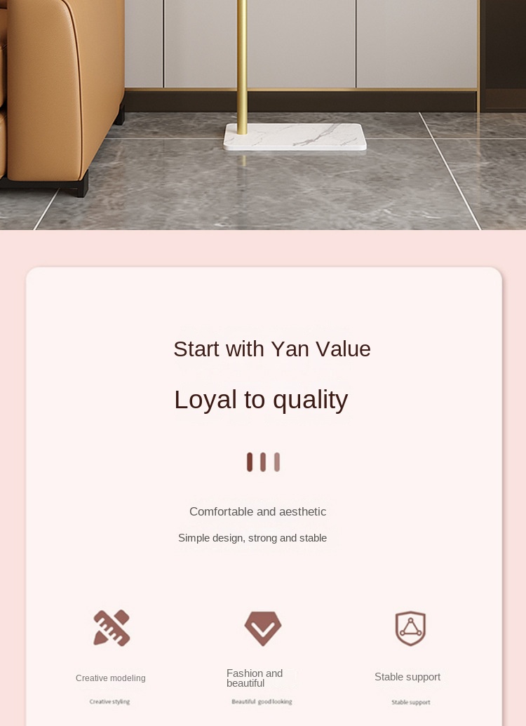 Minimalist modern floor-standing home coat rack 2