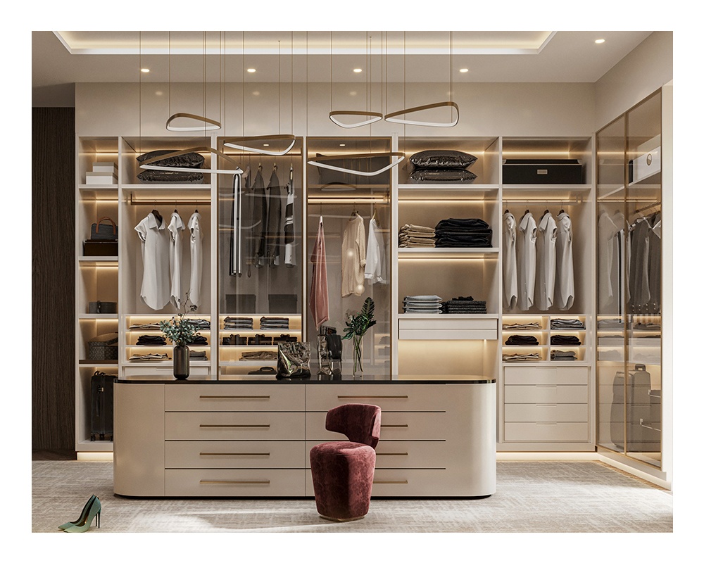 Customized Double Color Wardrobe Design Furniture Bedroom