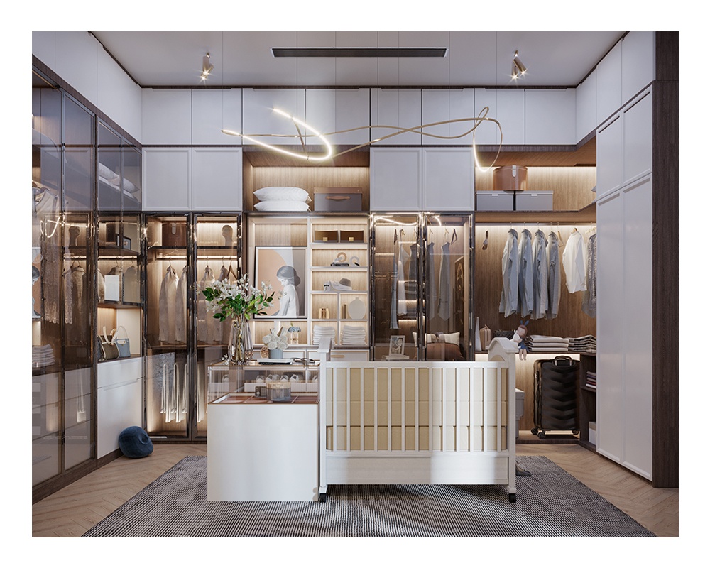 Customized Double Color Wardrobe Design Furniture Bedroom