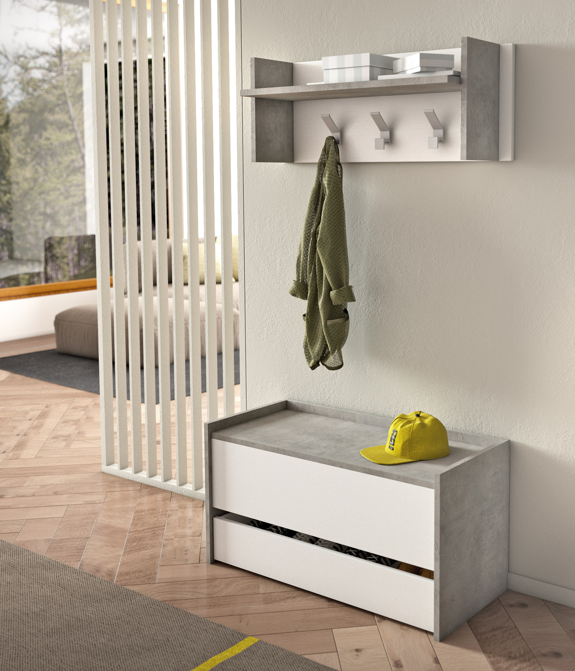 Storage bench details
