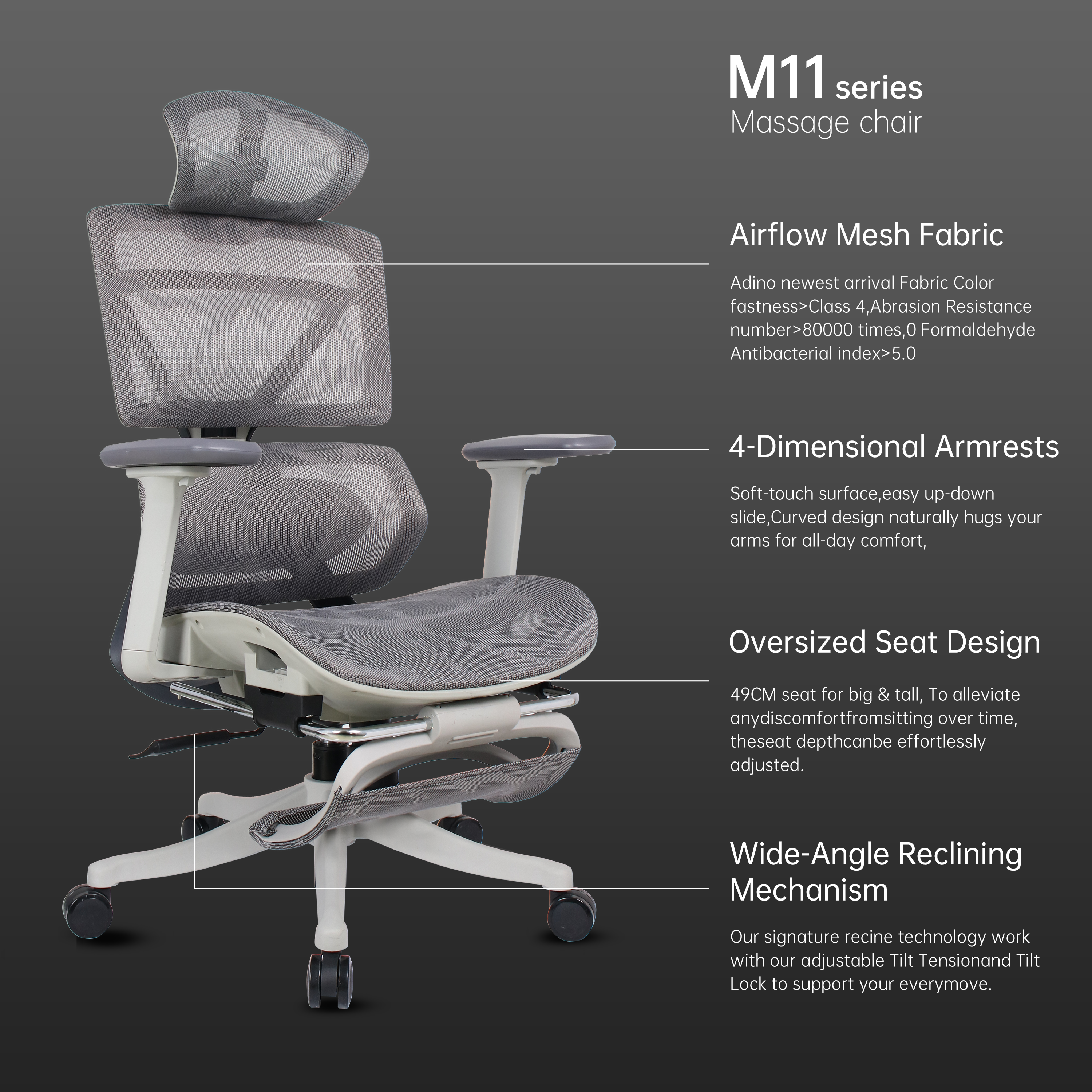 Wholesale Ergonomic Massage Office Chair With Footrest Sillas De Escritorio High Back Executive Desk Chair Sedia Da Ufficio