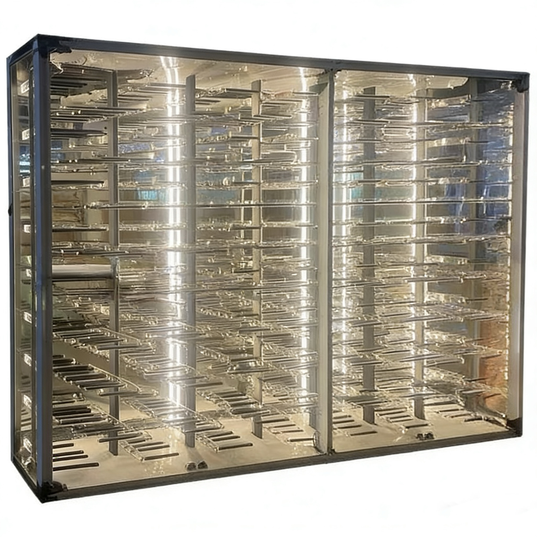 Wholesale Stainless Steel Wine Rack for Tavern Hotel Restaurant Villa Panel Style for Room Temperature Display Wine Storage