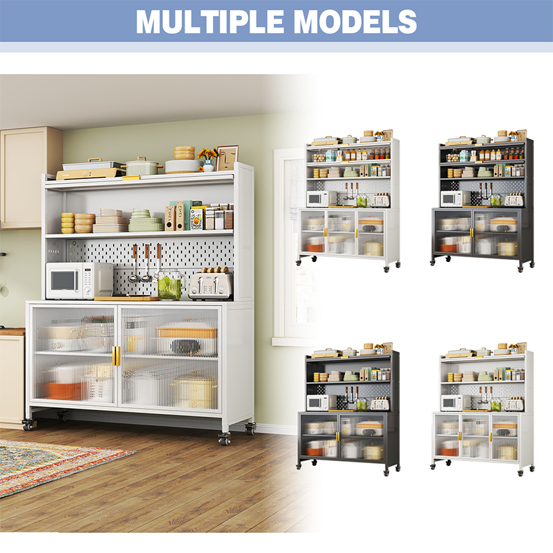 Metal Kitchen Cabinet Steel Home Modern Sideboard Storage Furniture Eco-Friendly Durable Cabinet for Kitchen and Living Room