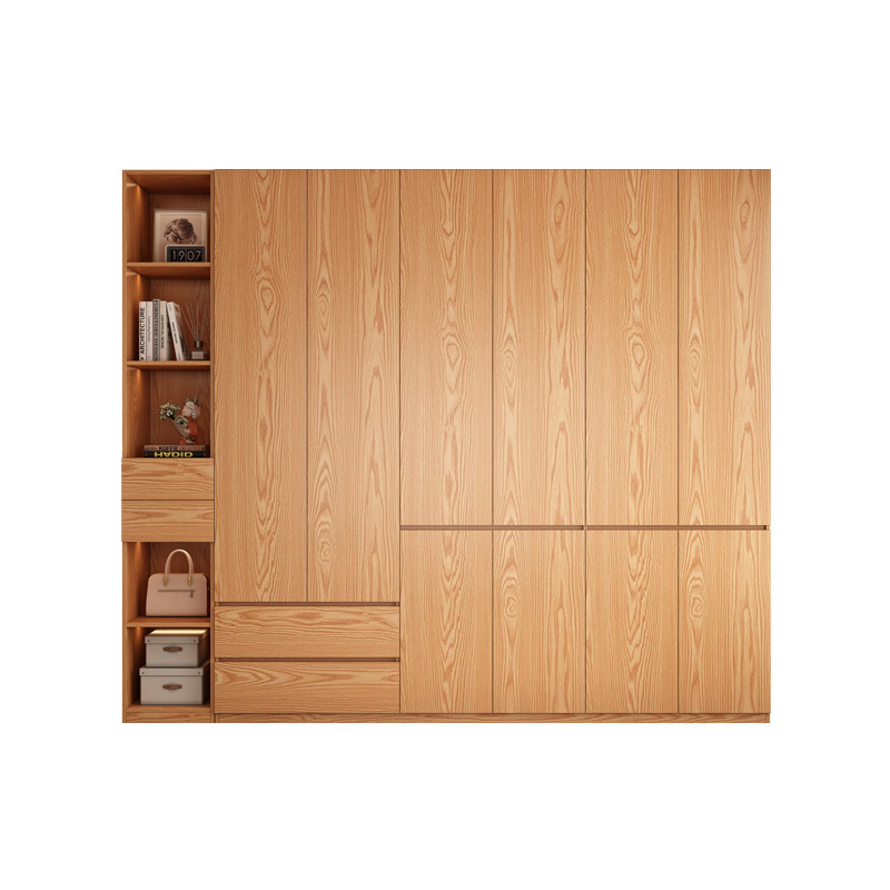 Hot Selling Portable Modern Style Freestanding Wardrobe Solid Wood Doors Eco-Friendly For Small Bedroom Hotel Apartment Hostel
