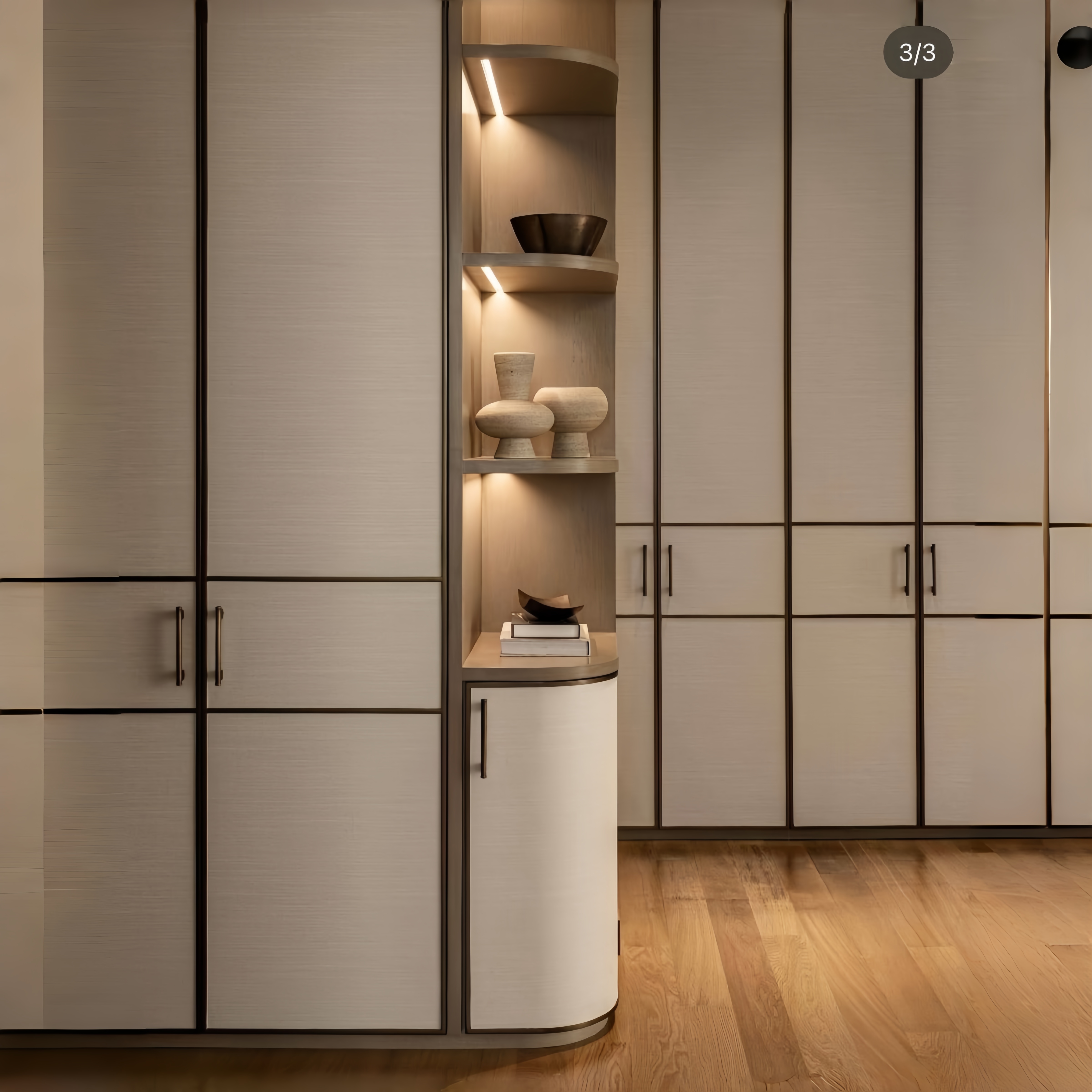 Modern Soundproof Microfiber Leather Sliding Wardrobe Doors High Quality Custom Bedroom Cabinets Leather Wardrobe