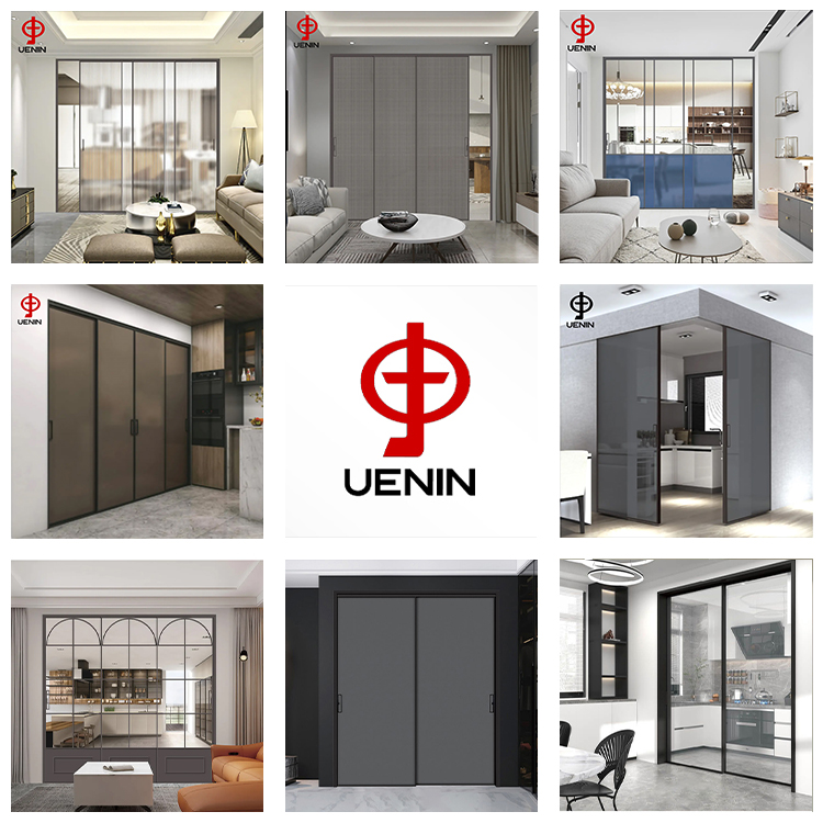 Best Selling Sliding Closet Doors Soft Close Waterproof Soundproof Energy Efficient Double Glazed Tempered Glass Living Room