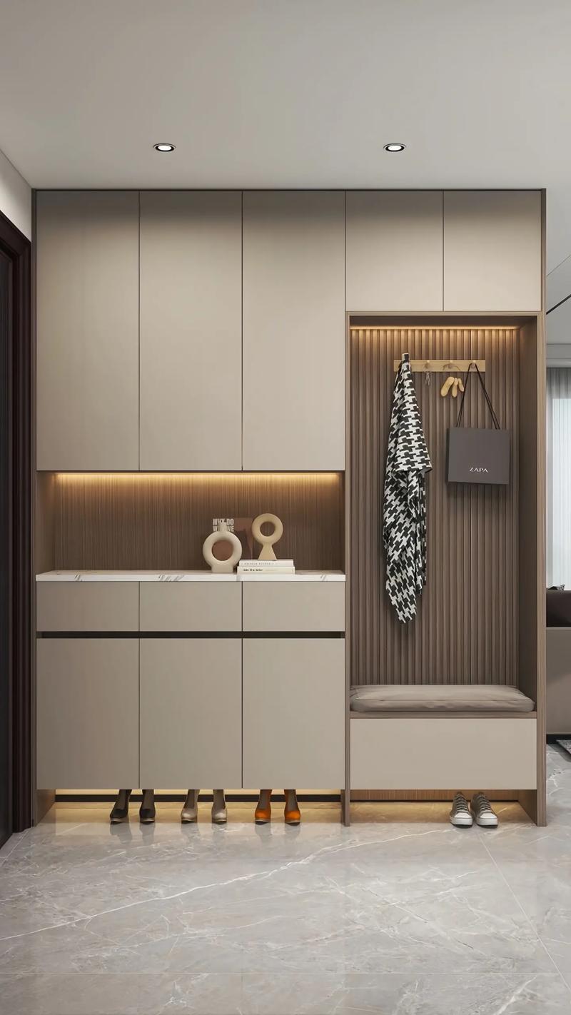 High Capacity Wood Modern Shoe Rack Cabinet Durable Living Room Entryway Storage Organizer