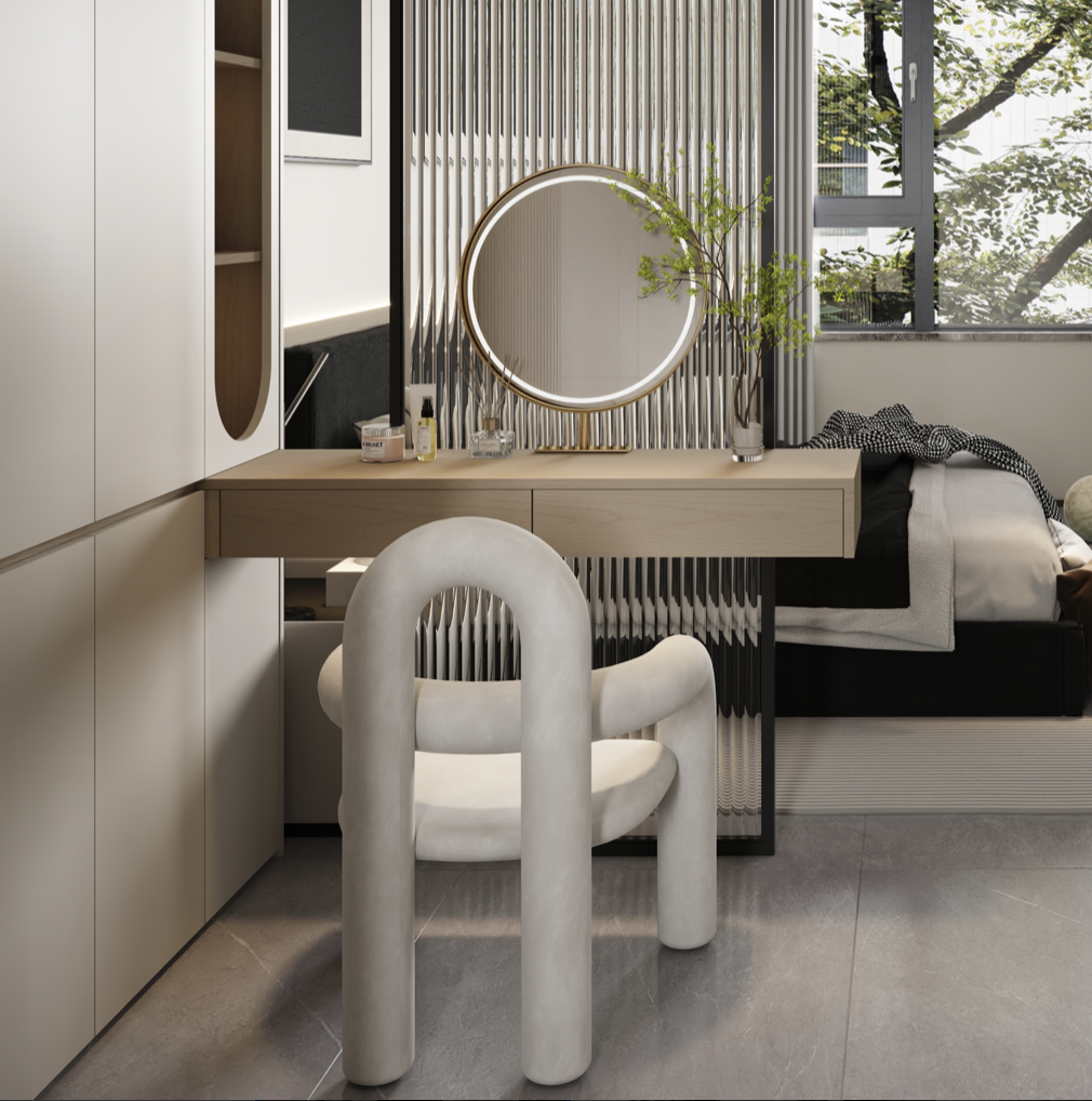 New Model Custom-made Minimalist Wooden Panel Dressing Table Modular Bedside Table for Hotel &amp; Bedroom Use