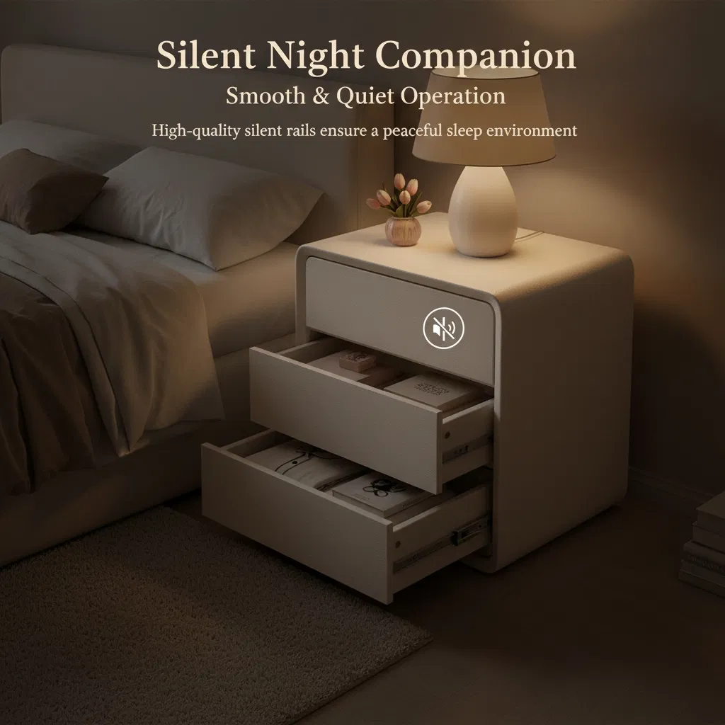 Simple Flat Top Nightstand, Lightweight Bedroom Side Organizer Furniture Bedside Table