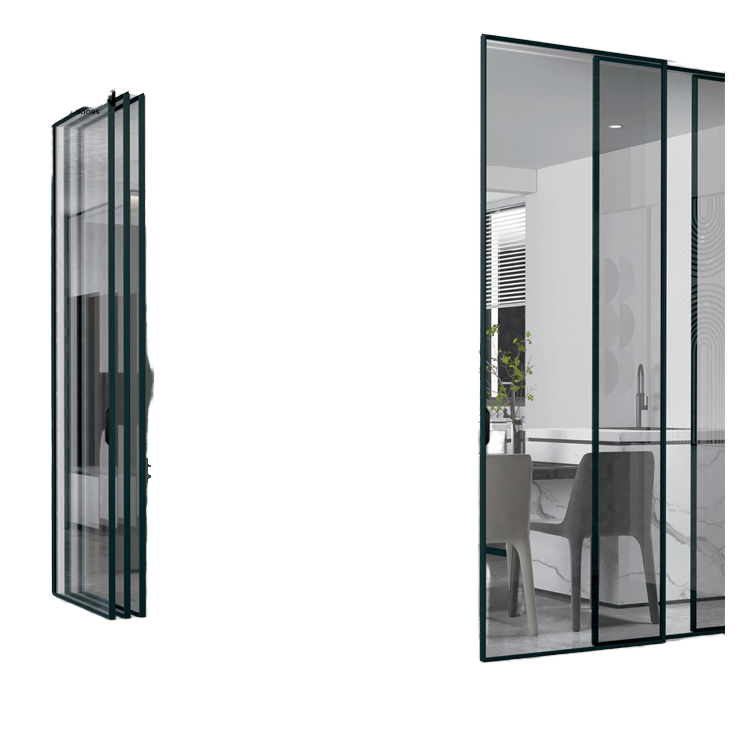 Best Selling Sliding Closet Doors Soft Close Waterproof Soundproof Energy Efficient Double Glazed Tempered Glass Living Room