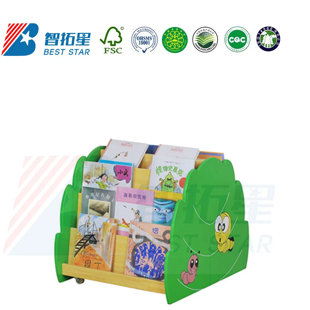 Kids Cartoon Bookcase Bookshelf, School Library Book Rack, Playroom Furniture, Children Storage Book Shelf