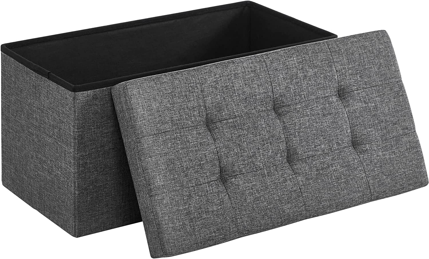 30 Inches Folding Storage Ottoman Bench Storage Chest Foot Rest Stool Bedroom Bench with Storage
