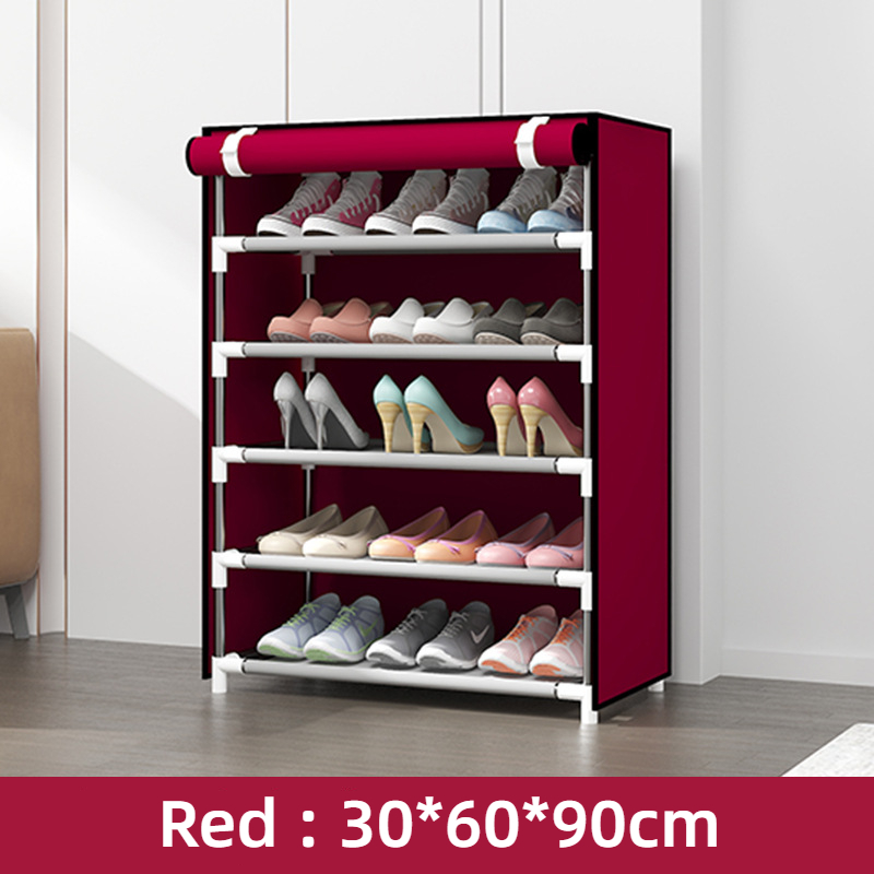 Household Shoes Rack Multi Layers Non Woven Fabric Shoes Cabinet Big Capacity Shoes Organizing Shelf with Cover