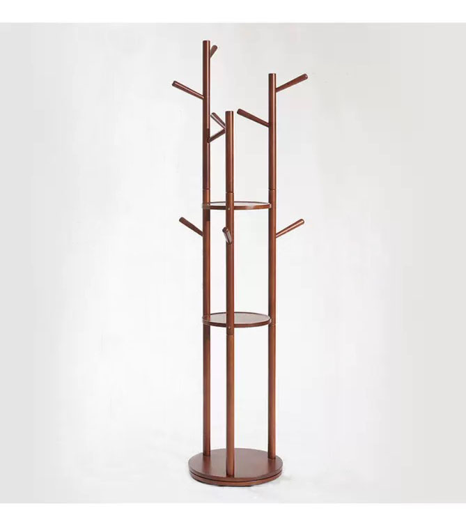 Hot Sale Clothes Coat Hanger Standing Space Saving Multi-functional Wooden Coat Racks