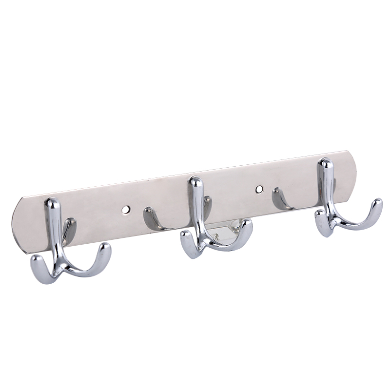 Stainless Steel Metal Clothes Rack Wall Mounted Hook Wall Mounted Coat Rack Robe Hook