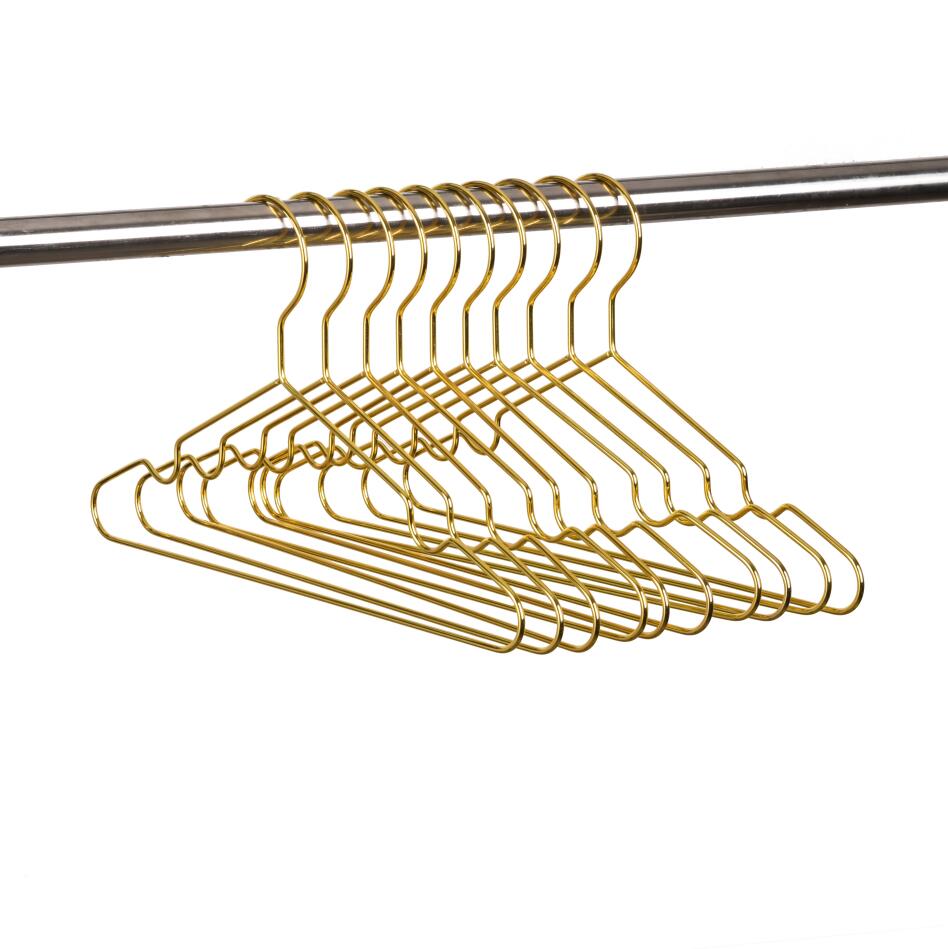 Gold Antique Brass Metal Clothing Garment Coat Pant Gold Metal Coat Hangers For Clothes