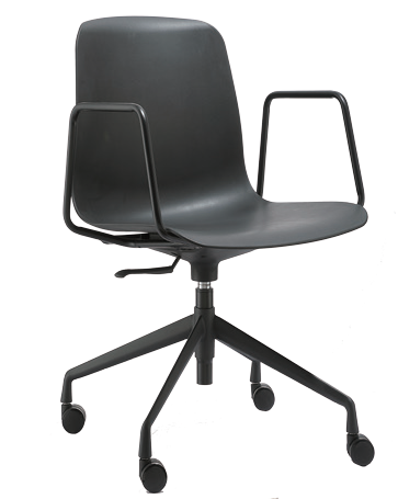 Swivel Desk Chair with Nylon Base &amp; Casters, Fabric or PP Seating for Office &amp; Meeting Room