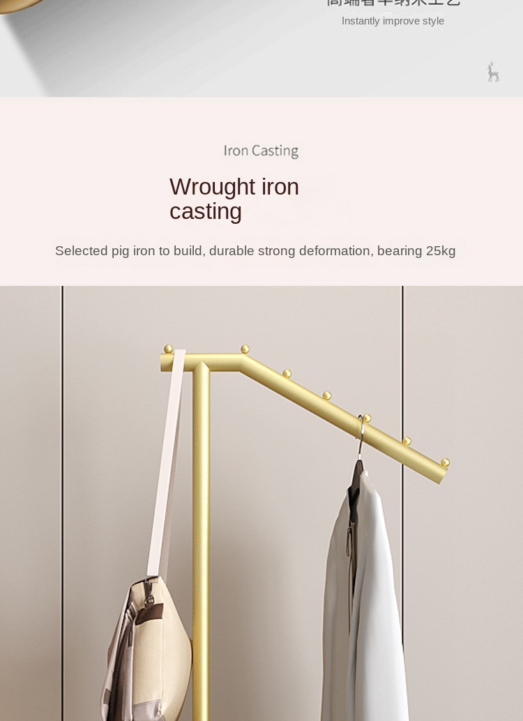 Minimalist modern floor-standing home coat rack 7