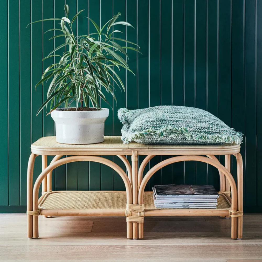 Bohemian Rattan Bench Detail 2
