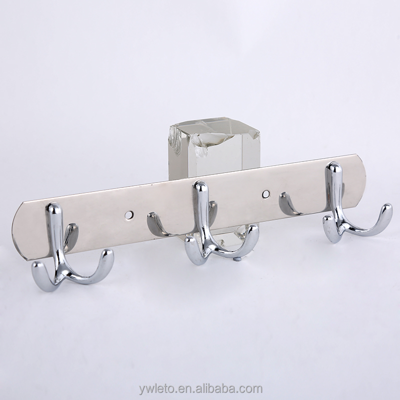 Stainless Steel Metal Clothes Rack Wall Mounted Hook Wall Mounted Coat Rack Robe Hook